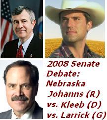  Gov. Mike Johanns (R) vs. Scott Kleeb (D)